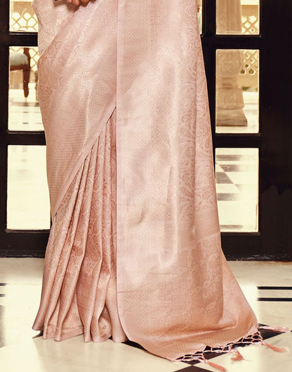 Cream Kanjivaram Silk Saree | Leemboodi