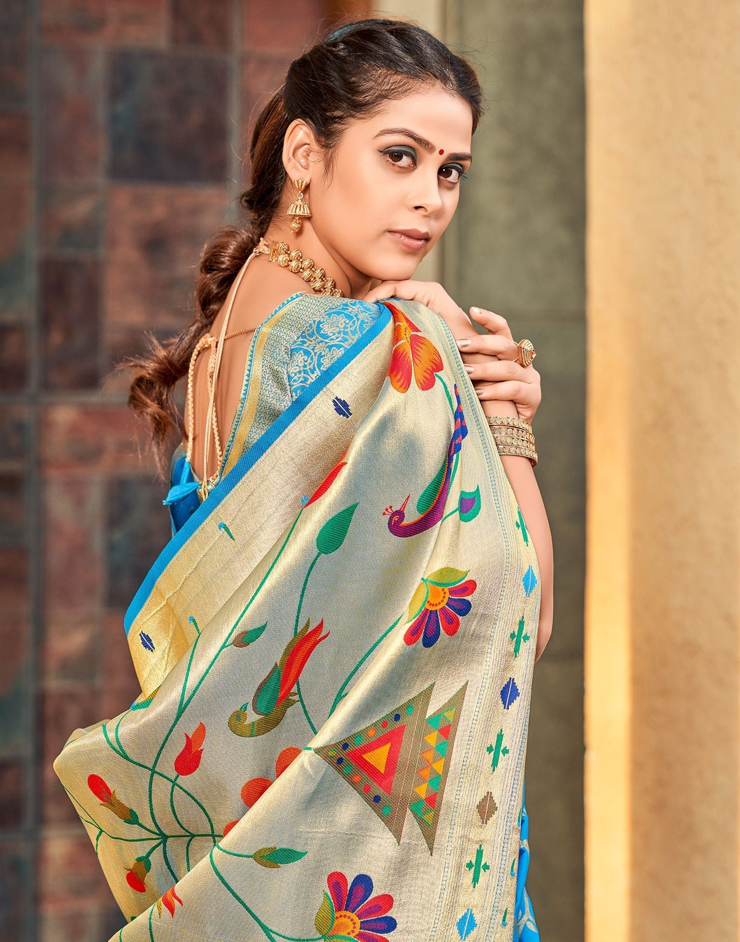 Blue Paithani Silk Saree | Leemboodi