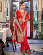 Red Silk Banarasi Saree | Leemboodi