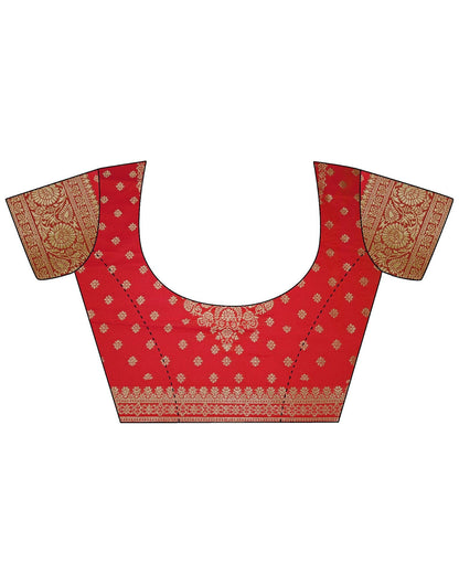 Red Silk Banarasi Saree | Leemboodi