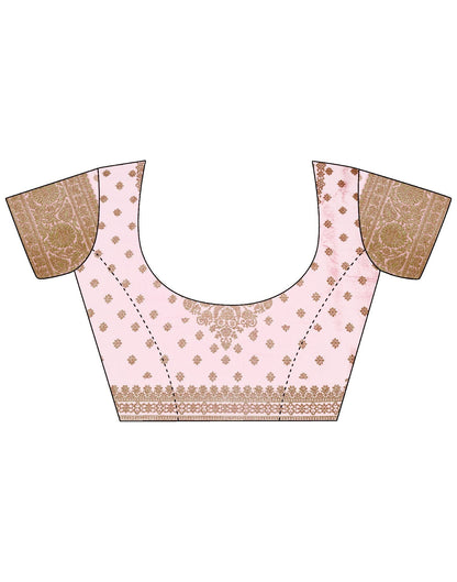 Off White Silk Banarasi Saree | Leemboodi