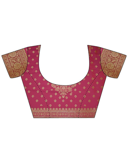 Maroon Silk Banarasi Saree | Leemboodi