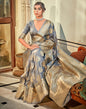 Grey Silk Banarasi Saree | Leemboodi