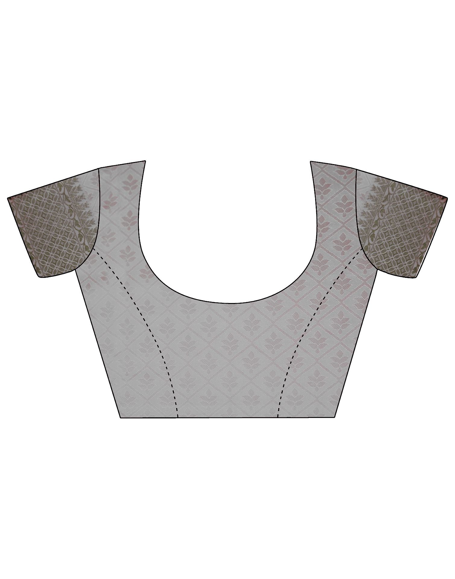 Grey Silk Banarasi Saree | Leemboodi