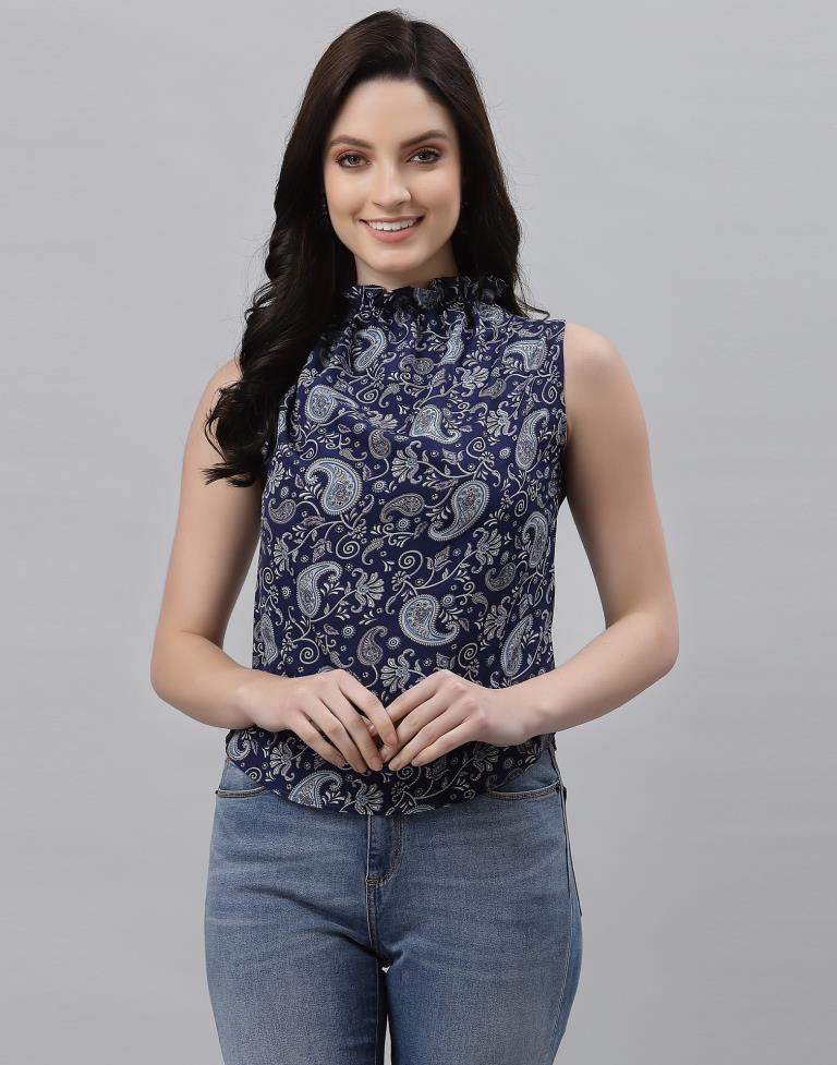 Blue Printed Top | Sudathi