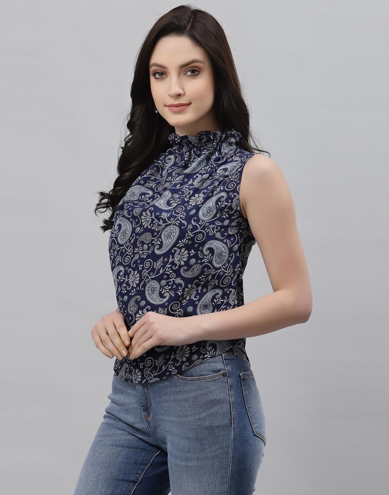 Blue Printed Top | Sudathi