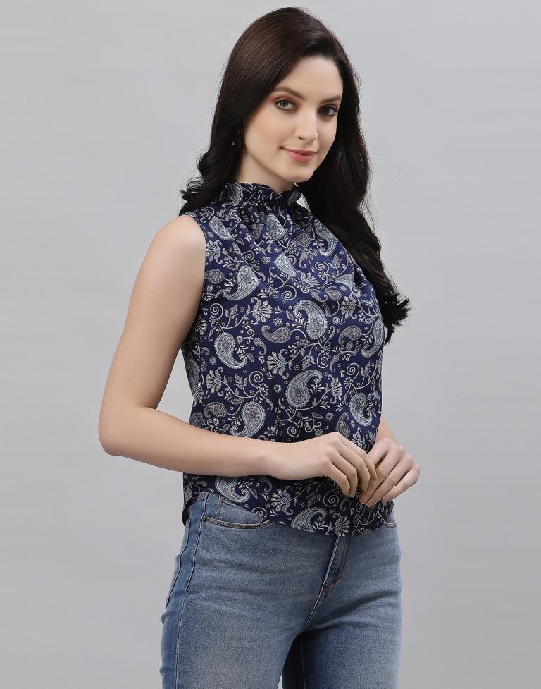 Blue Printed Top | Sudathi