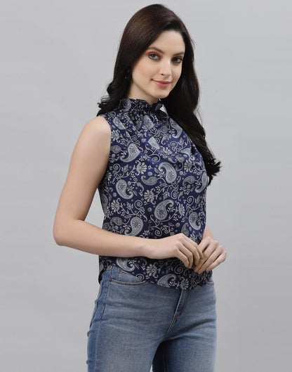 Blue Printed Top | Sudathi