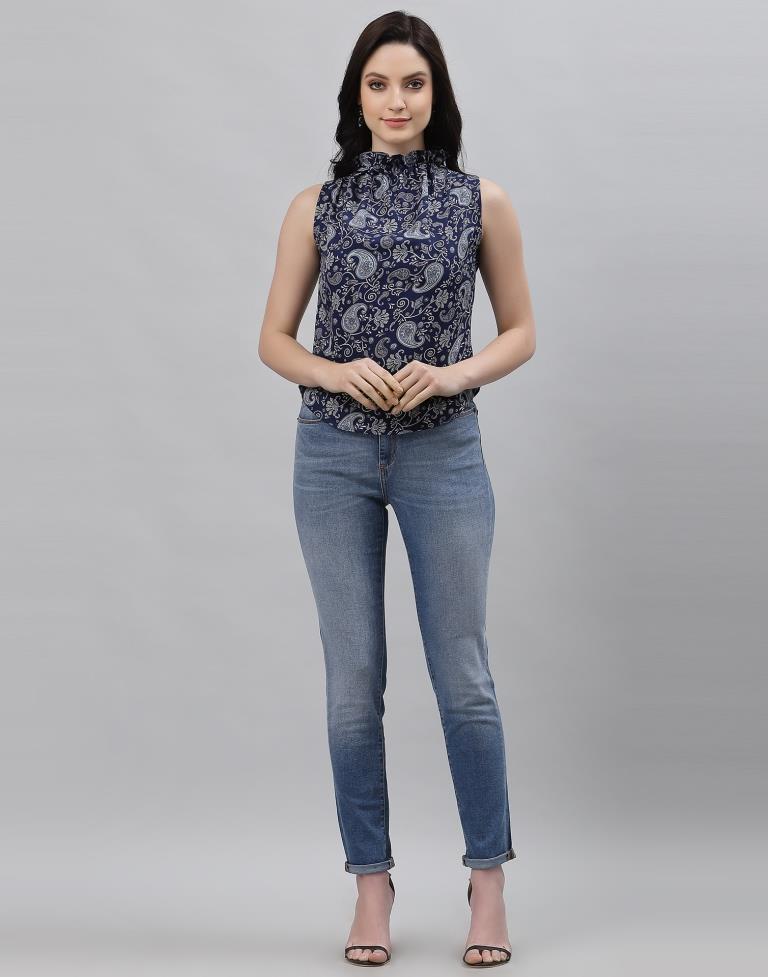 Blue Printed Top | Sudathi