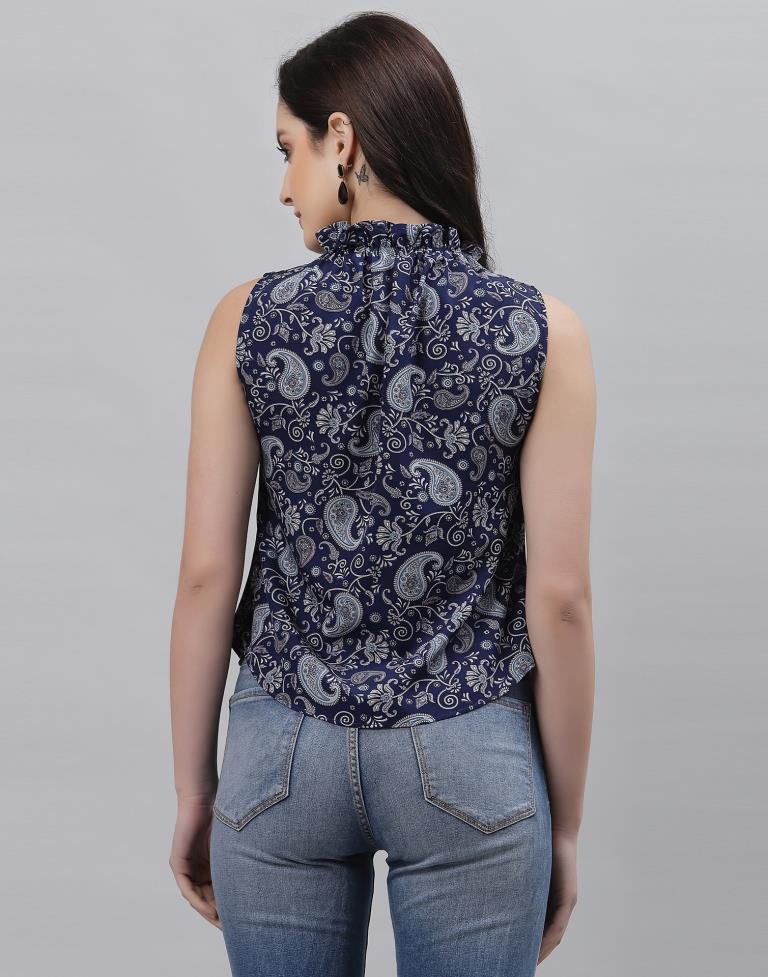 Blue Printed Top | Sudathi