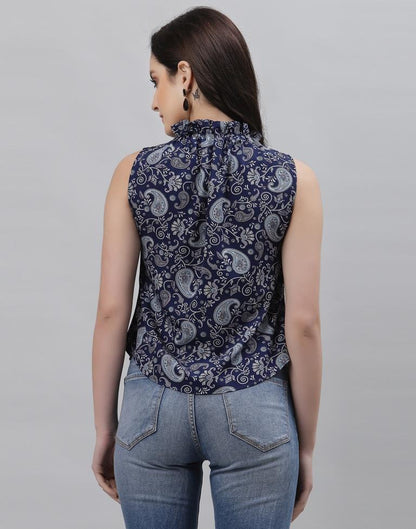 Blue Printed Top | Sudathi