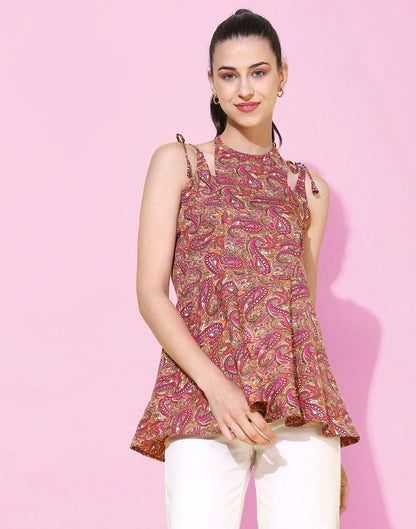 Multicoloured Printed Top | Sudathi