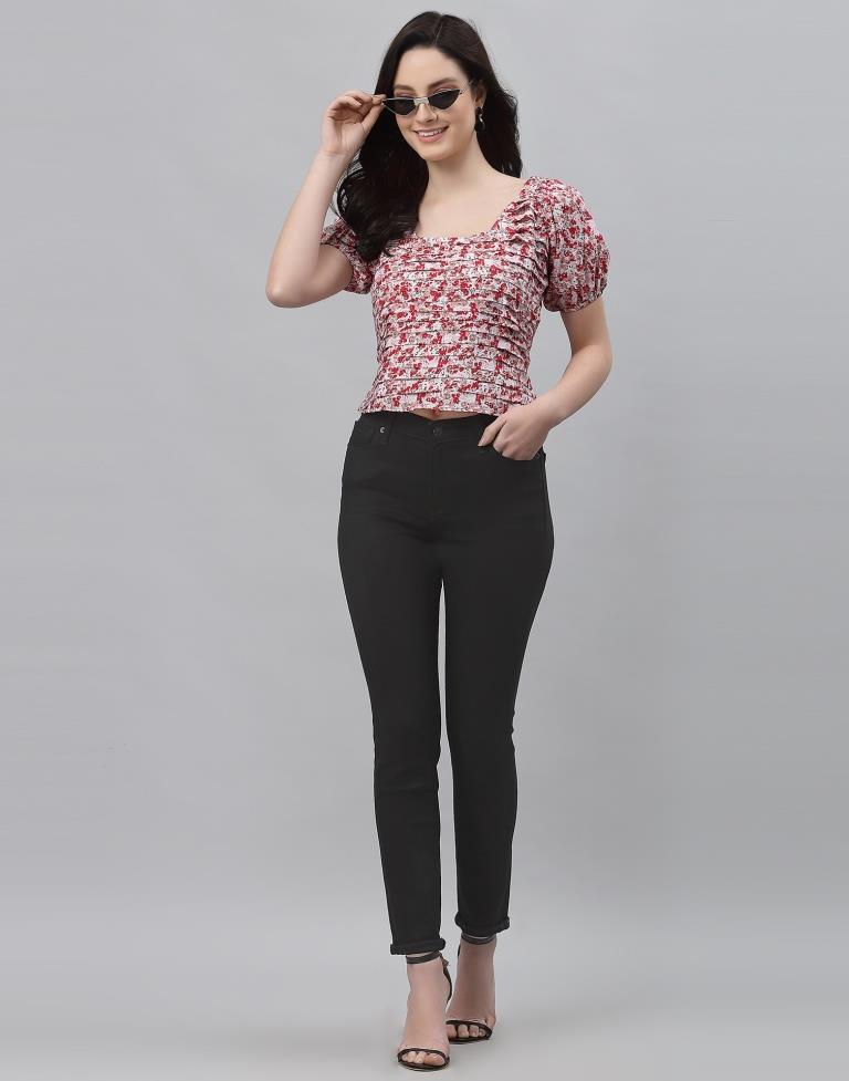 Multicoloured Printed Top | Sudathi