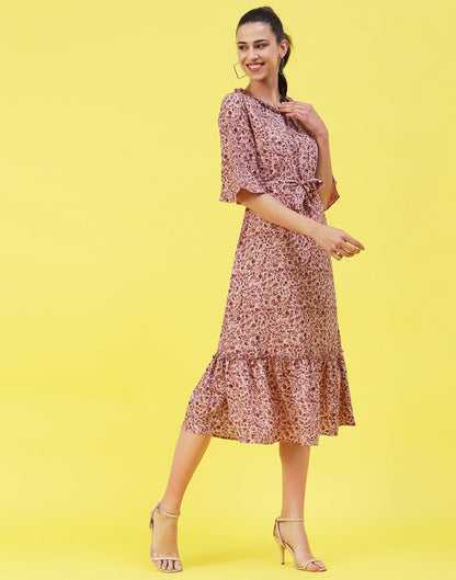 Rose Pink Ruffle Dress | Sudathi