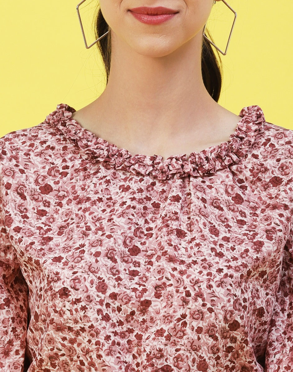 Rose Pink Ruffle Dress | Sudathi