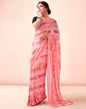 Ready to Wear Light Pink Georgette Printed Saree