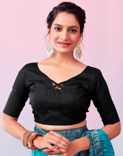 Ready to Wear Grey & Blue Georgette Printed Saree