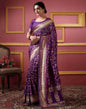 Dark Purple Banarasi Silk Saree