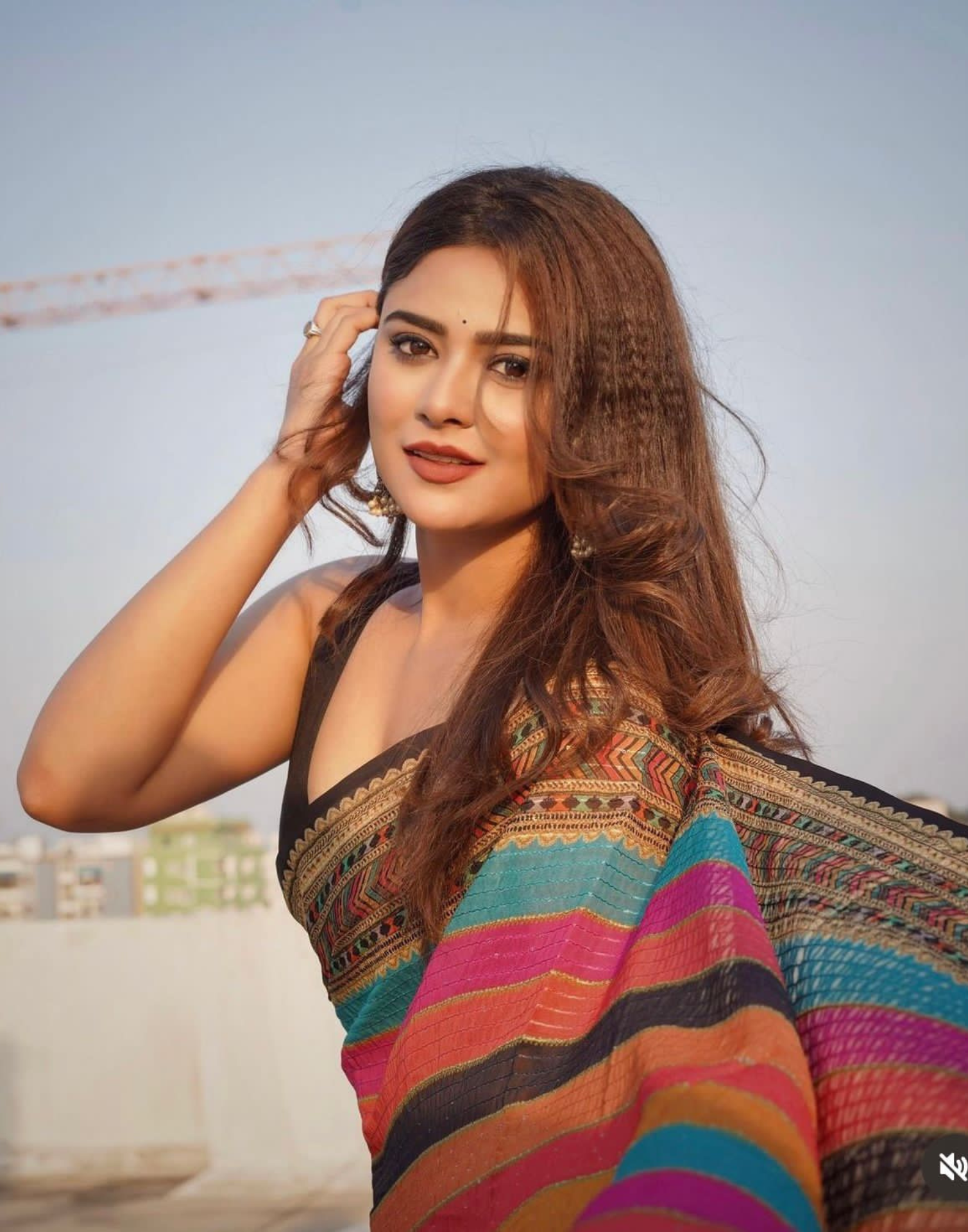 Multicoloured Sequence Saree | Sudathi