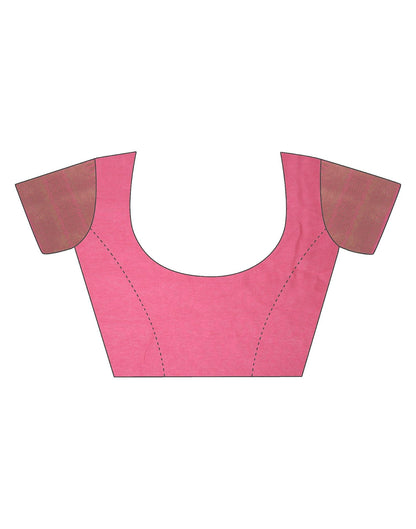 Pink Cotton Printed Saree | Leemboodi