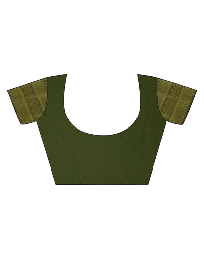 Mustard Yellow Cotton Printed Saree | Leemboodi