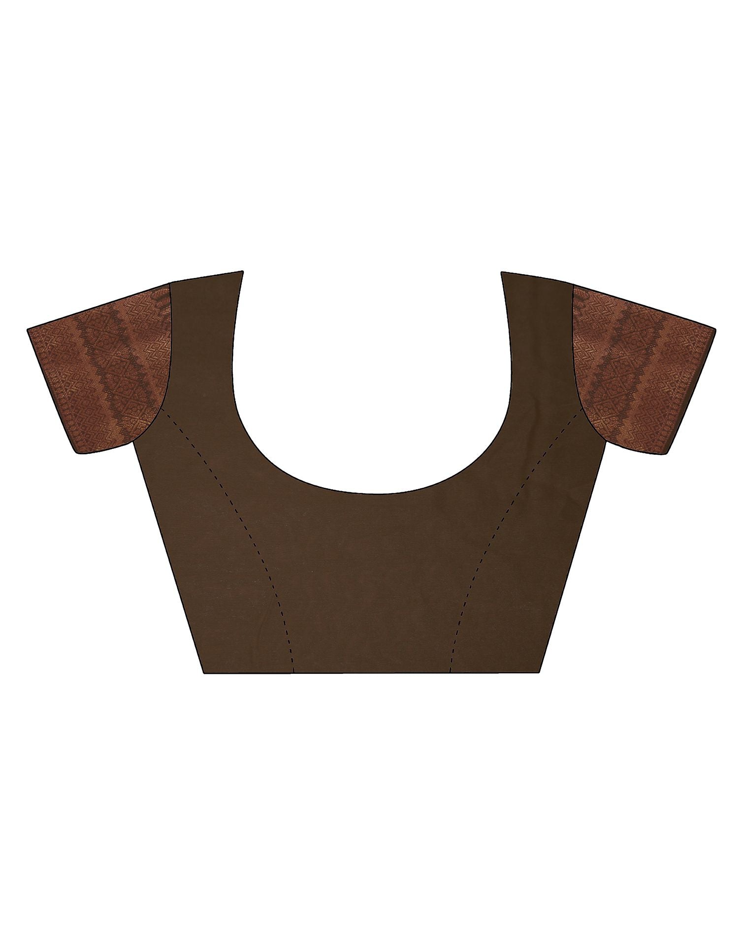 Brown Cotton Printed Saree | Leemboodi