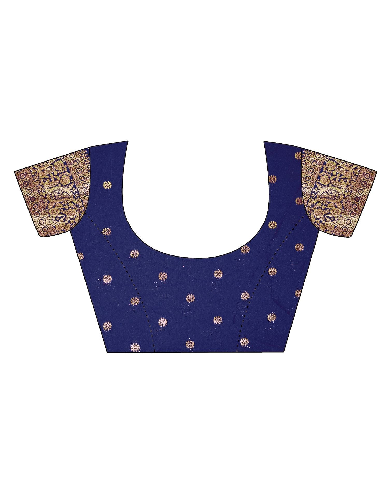 Navy Blue Banarasi Saree | Leemboodi