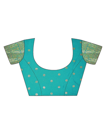 Turquoise Banarasi Saree | Leemboodi