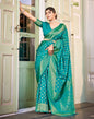 Turquoise Banarasi Saree | Leemboodi