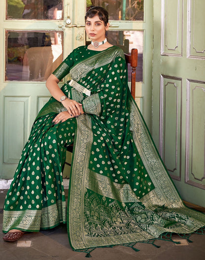Green Banarasi Saree | Leemboodi