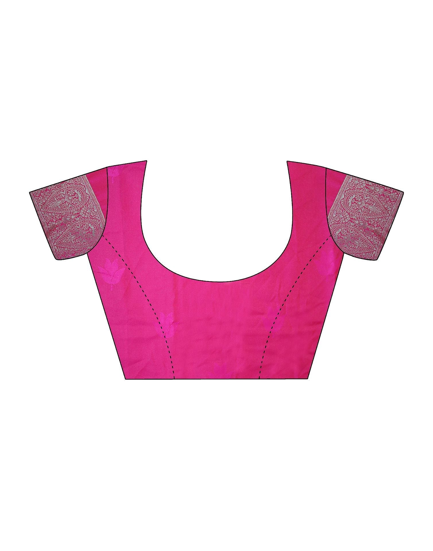 Rani Pink Silk Banarasi Saree | Leemboodi