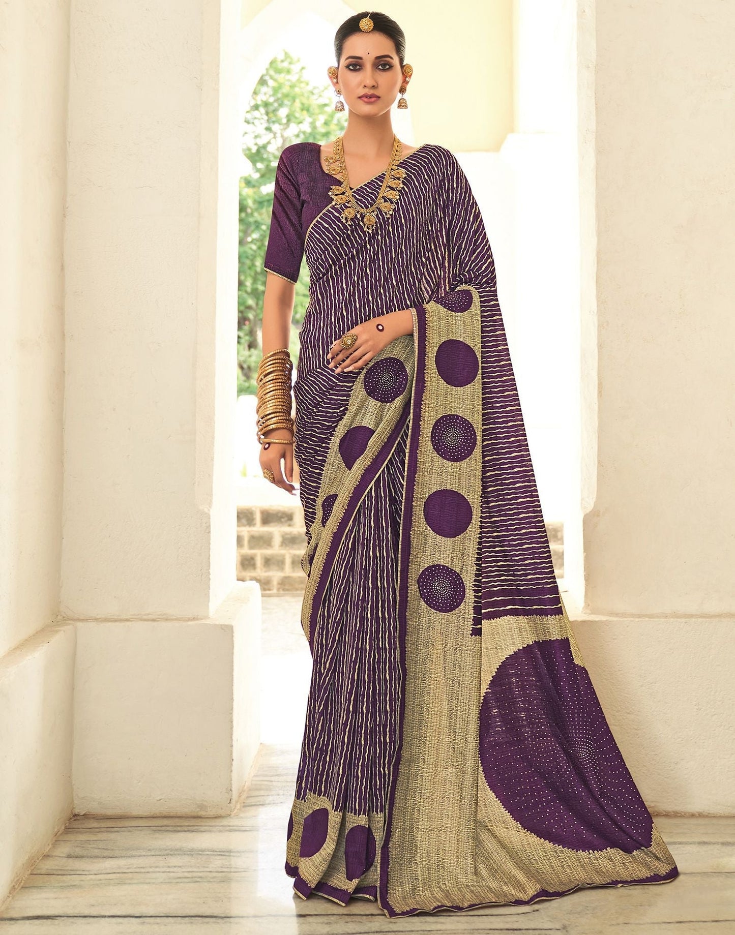 Wine Silk Printed Saree | Leemboodi