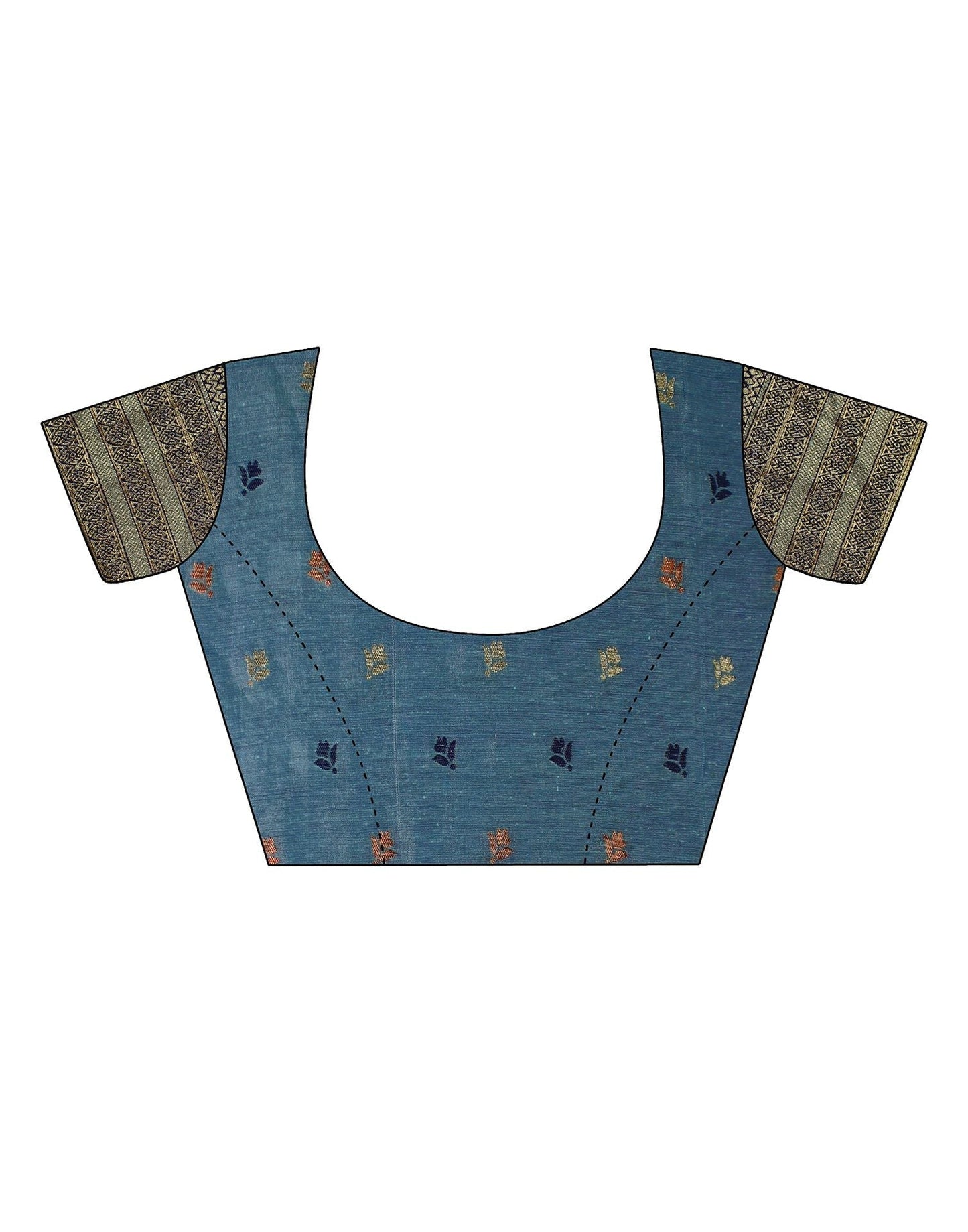 Light Blue Silk Banarasi Saree | Leemboodi