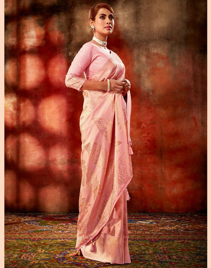 Peach Silk Saree | Leemboodi