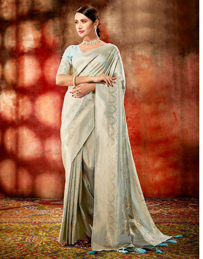 Light Blue Silk Saree | Leemboodi