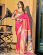 Rani Pink Paithani Silk Saree | Leemboodi
