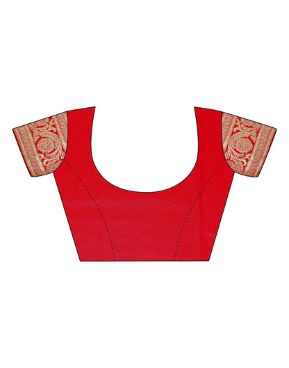 Red Silk Banarasi Saree | Leemboodi