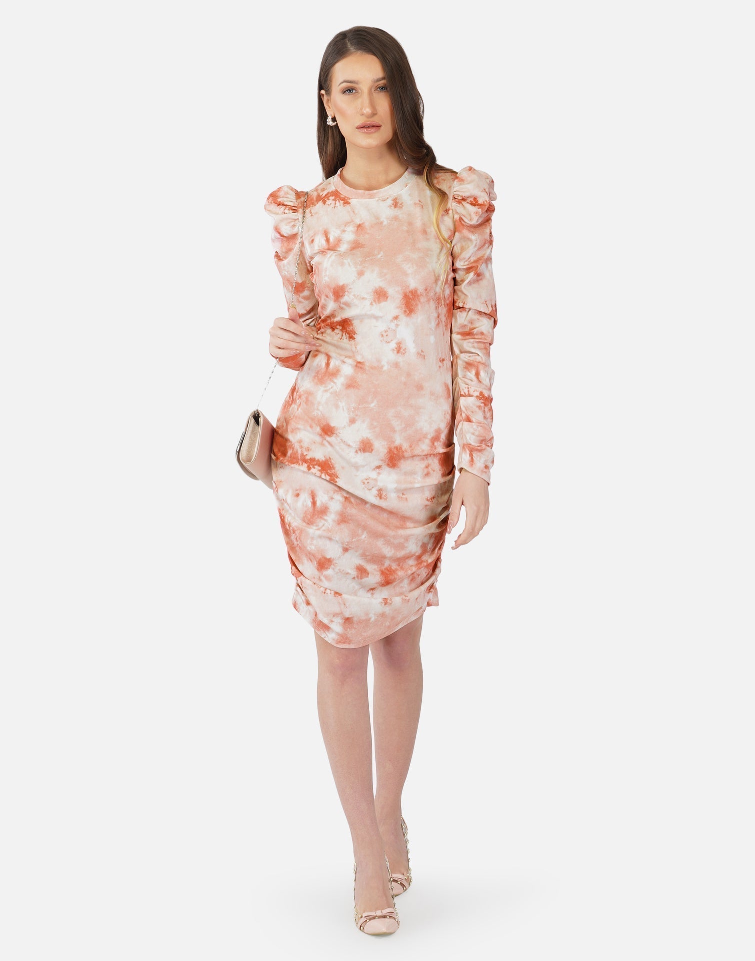 Peach Tie and Dye Bodycon | Sudathi