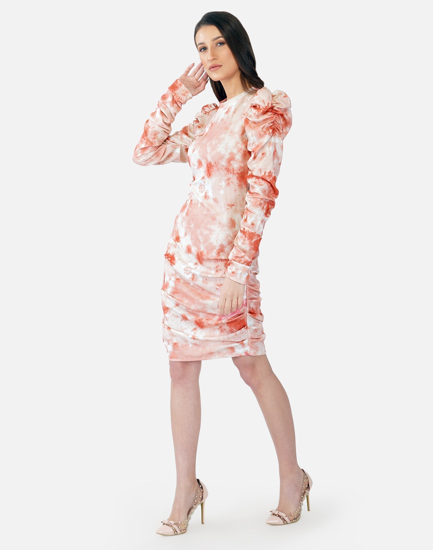 Peach Tie and Dye Bodycon | Sudathi