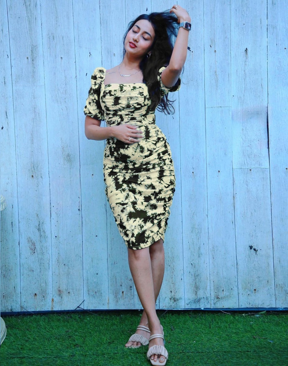 Green Tie-Dye Bodycon | Sudathi