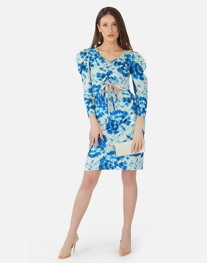 Sky Blue Tie and Dye Bodycon | Sudathi