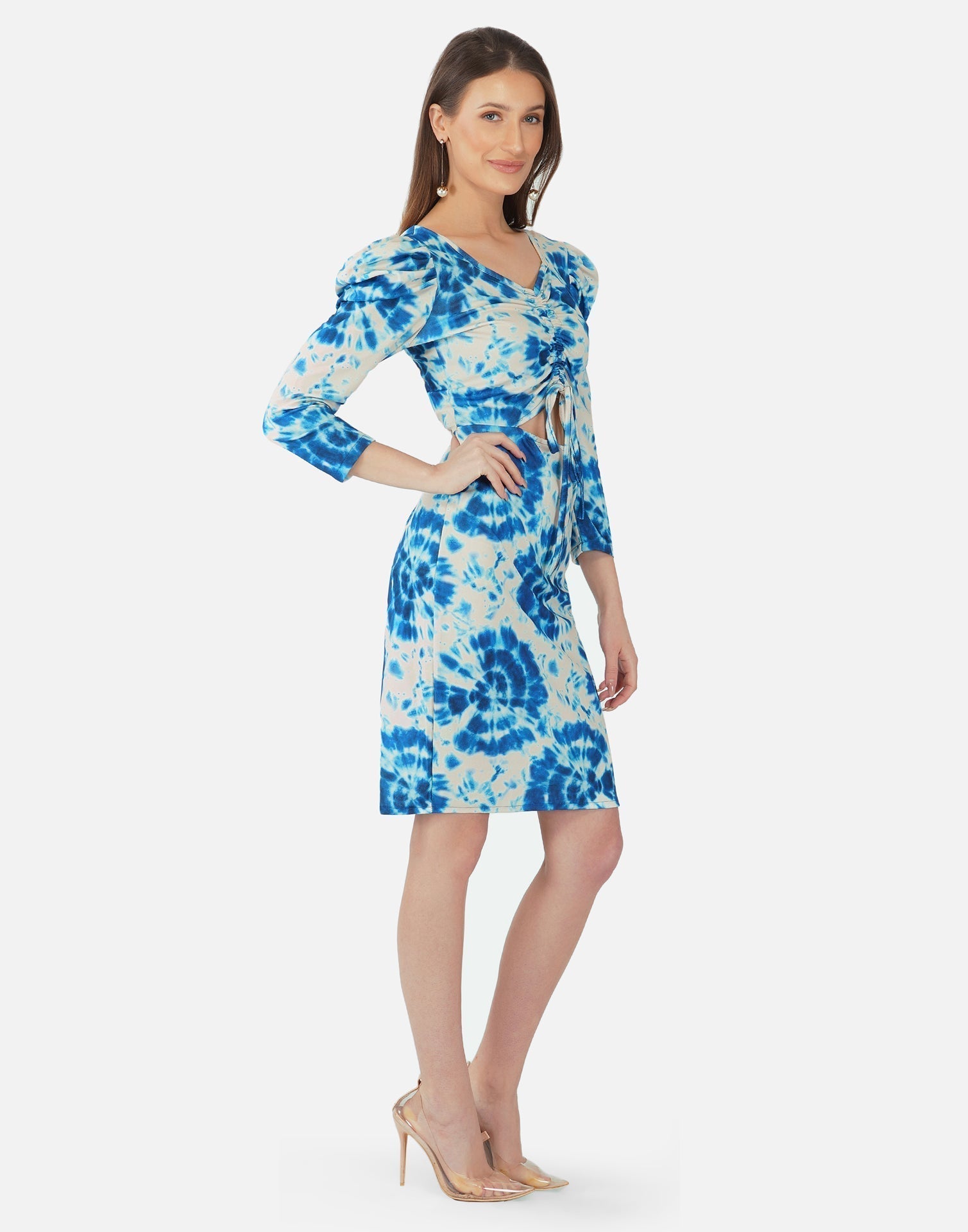 Sky Blue Tie and Dye Bodycon | Sudathi