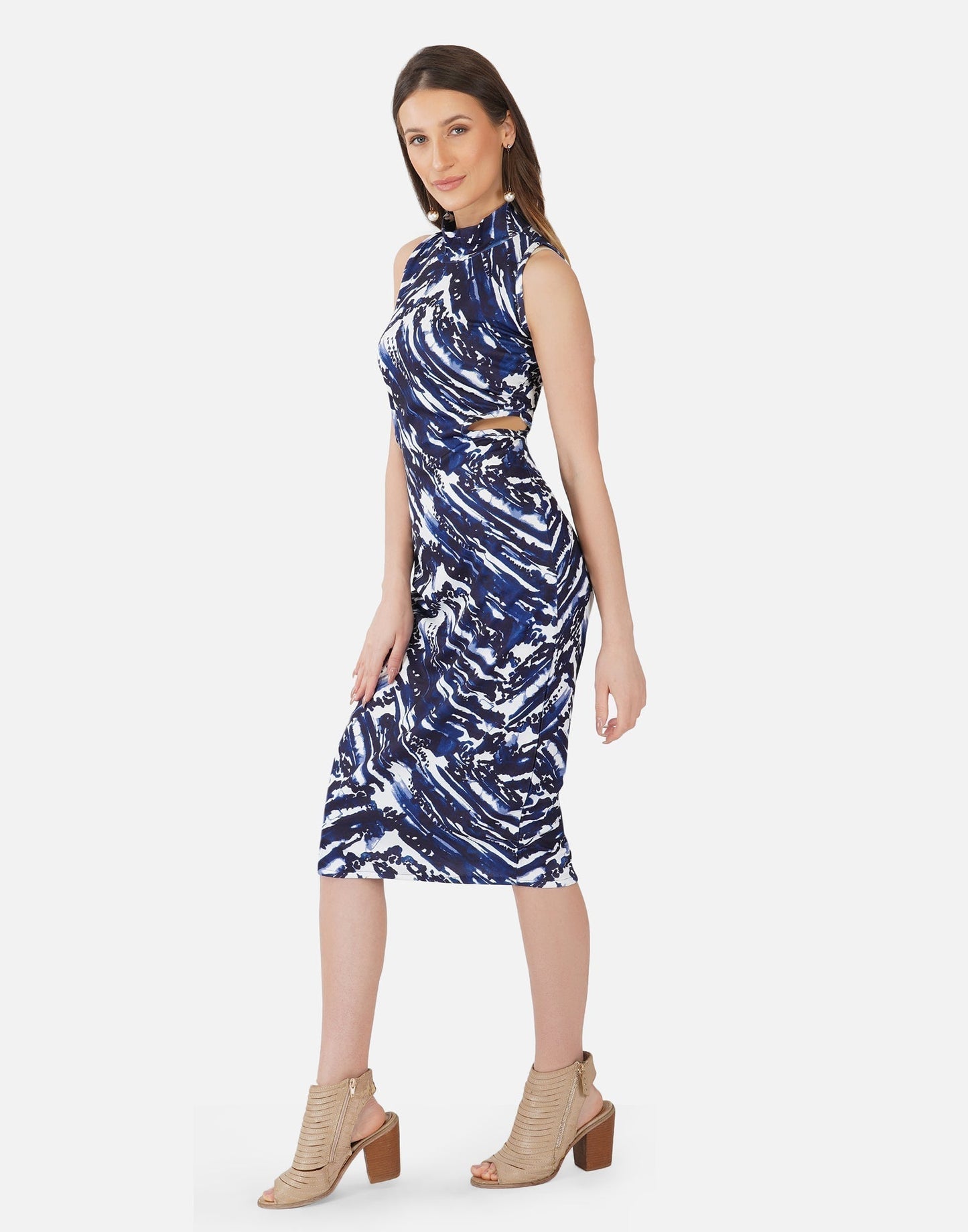 Dark Blue Tie and Dye Bodycon | Sudathi