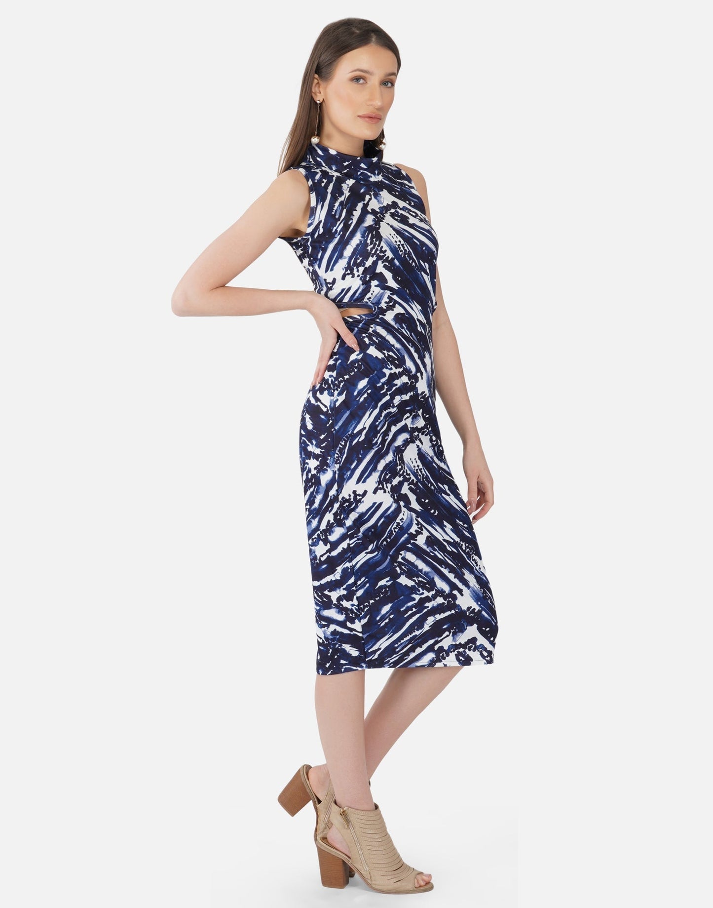 Dark Blue Tie and Dye Bodycon | Sudathi