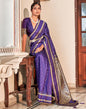 Purple Silk Banarasi Saree | Leemboodi