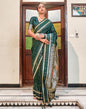 Dark Green Silk Banarasi Saree | Leemboodi