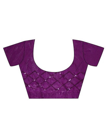 Magenta Sequence Saree | Sudathi