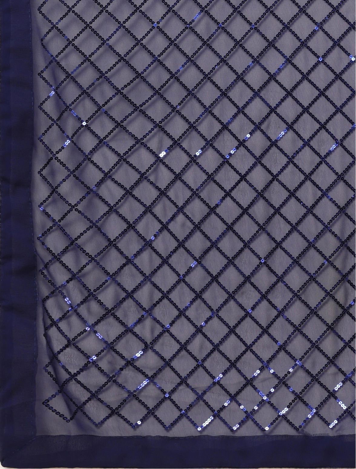 Navy Blue Sequence Saree | Sudathi