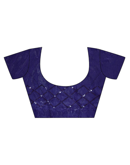 Navy Blue Sequence Saree | Sudathi