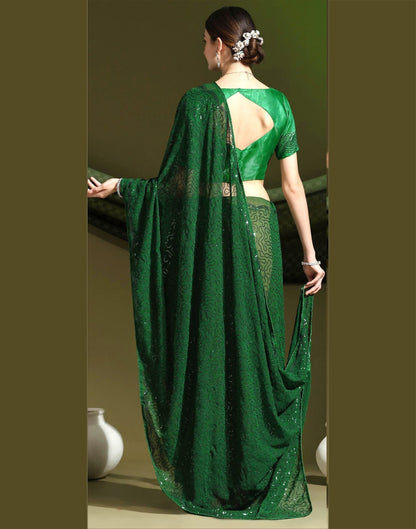 Green Sequence Saree | Sudathi